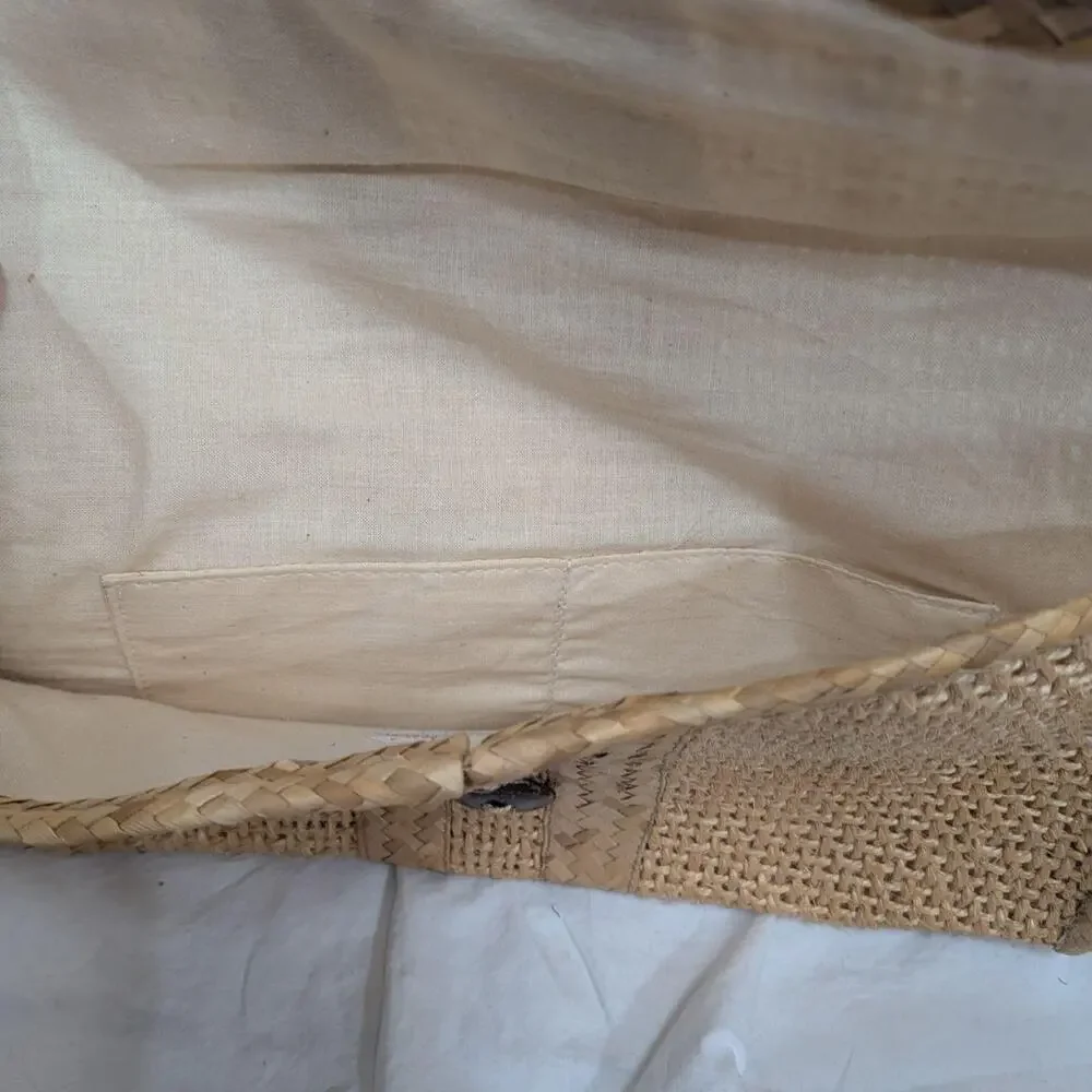 Roslyn of Barbados hand‑woven straw clutch by Tropical Weavers
